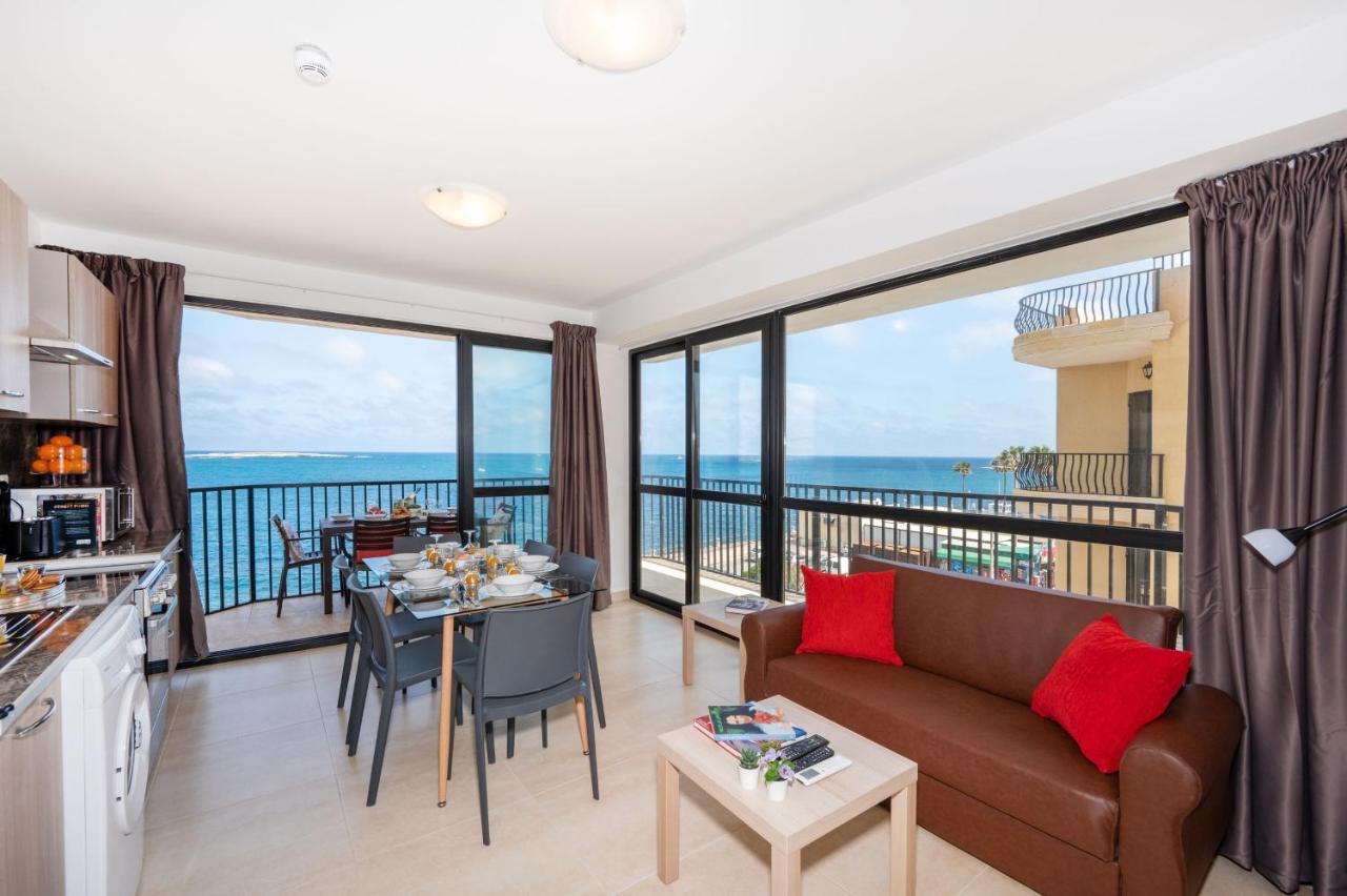 Appartement Islet Promenade Seafront With Large Corner Terrace By Getawaysmalta San Pawl il-Baħar